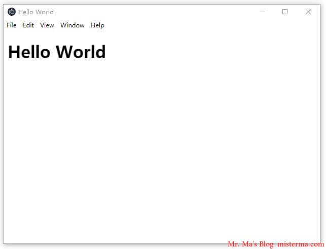 ElectronHelloWorld