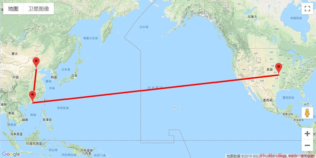 北京联通到阿里云轻量应用服务器香港数据中心的线路图