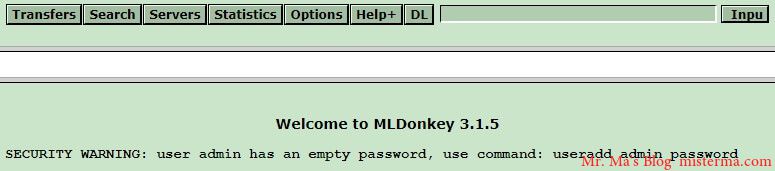 MLDonkey的web界面