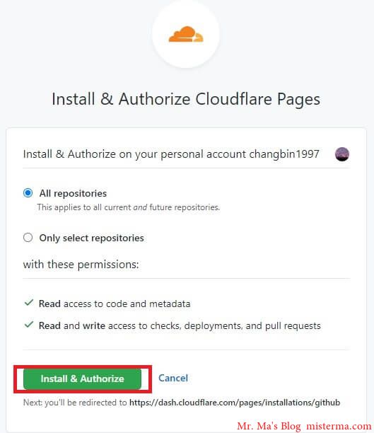 Github授权Cloudflare Pages